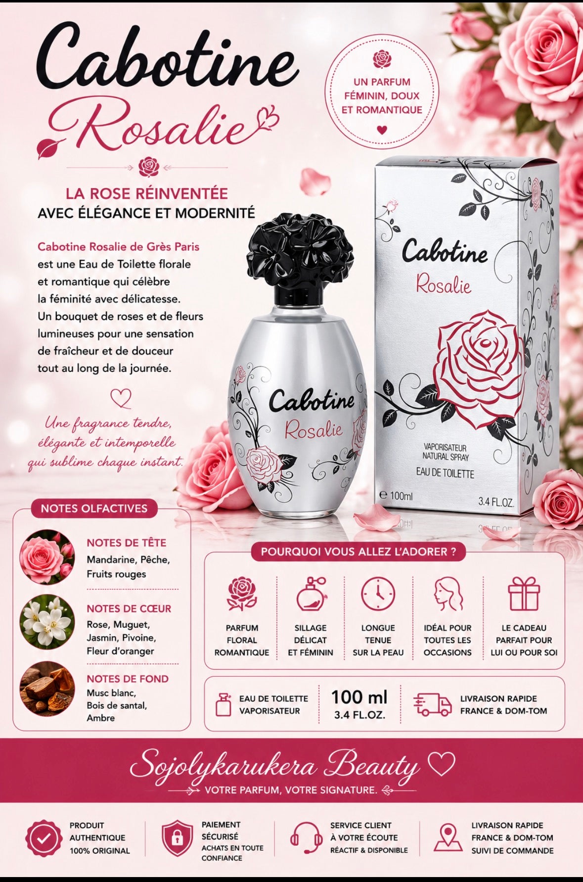 Cabotine Rosalie grès