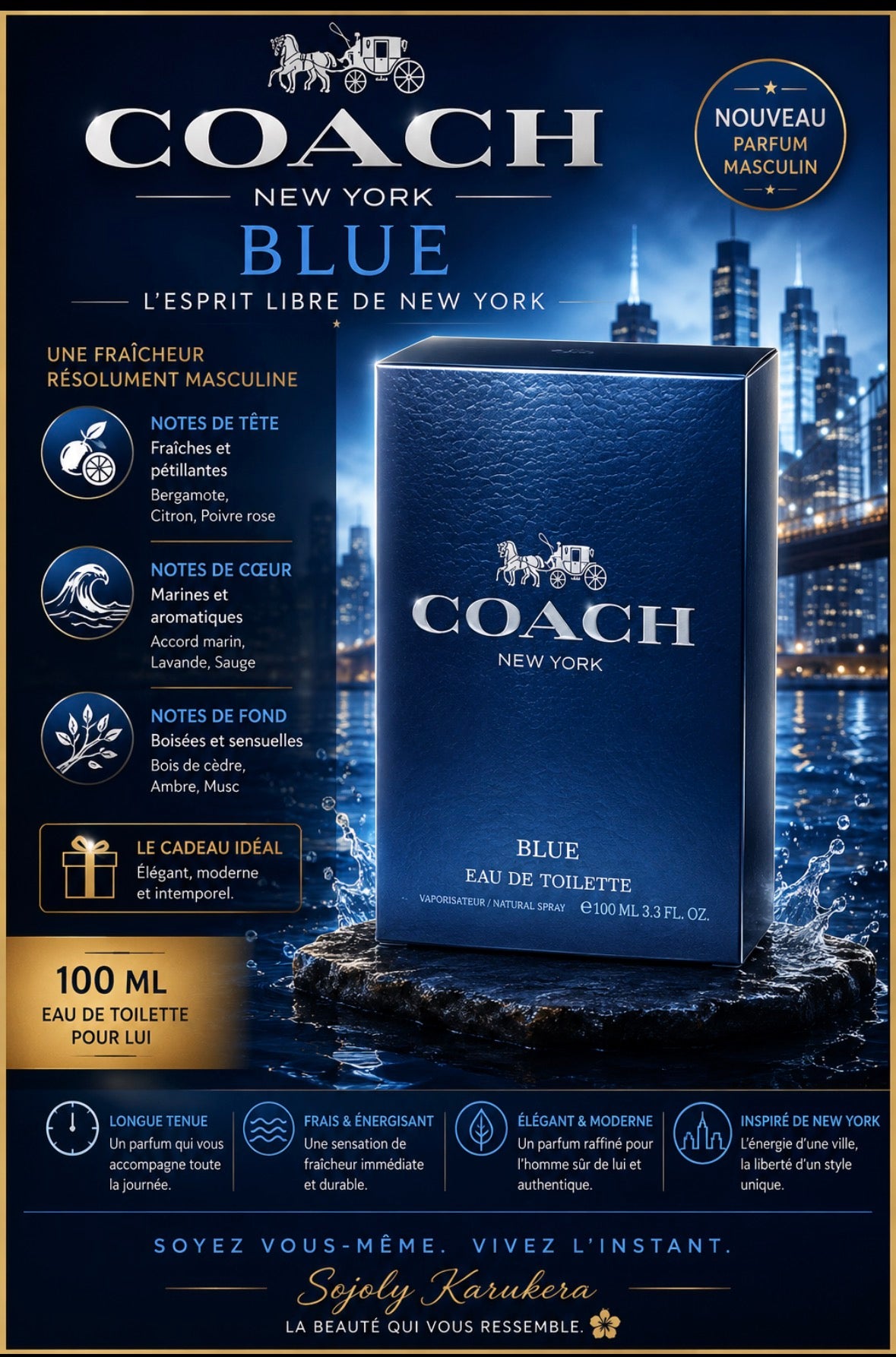 Coach blue