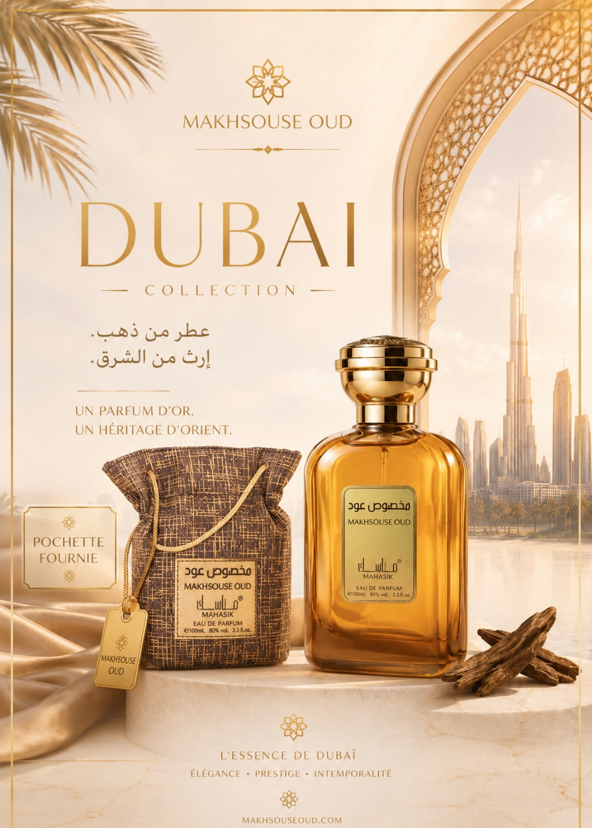 Makhsouse oud 100 ml parfum de dubai concentré