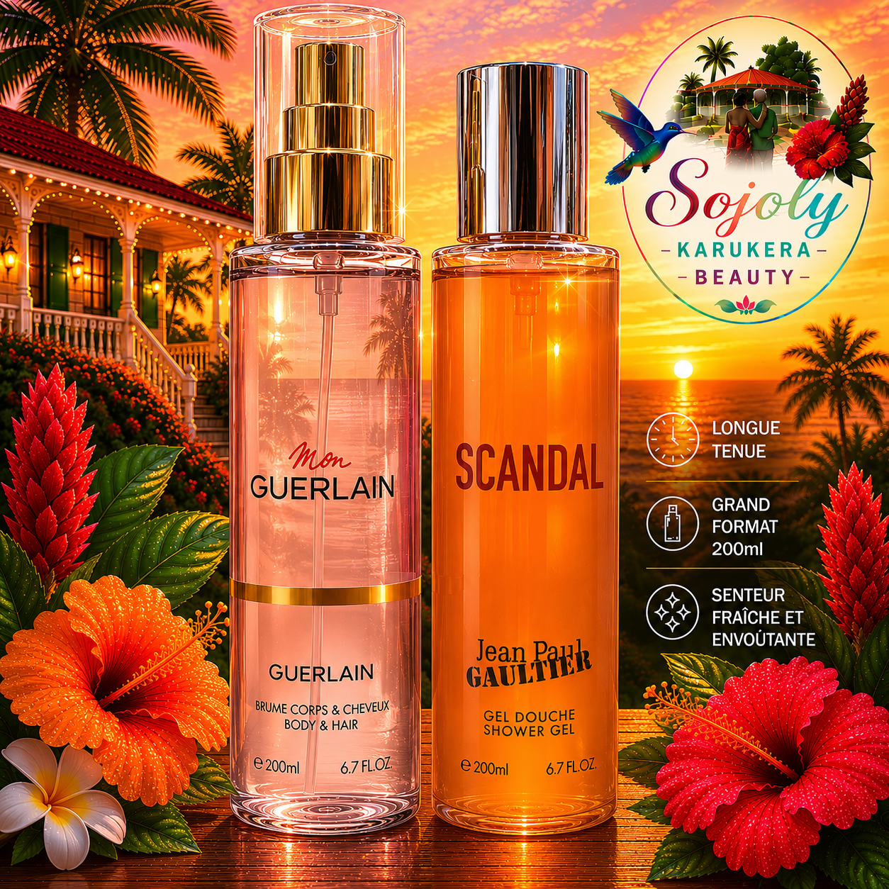 BRUME & GEL DE DOUCHE - MON GUERLAIN & SCANDAL
